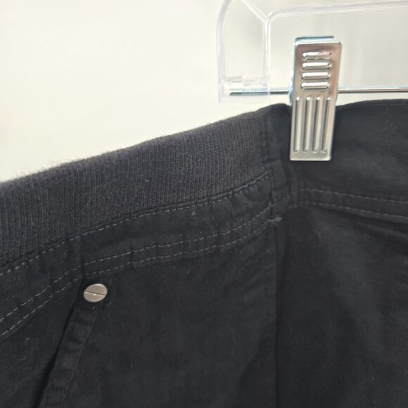 Karen Scott Black Part Elastic Cotton Pockets Skort Size 24 - Picture 4 of 12